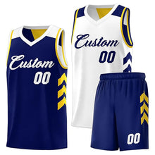 Load image into Gallery viewer, Custom Reversible Basketball Uniforms Blue/White